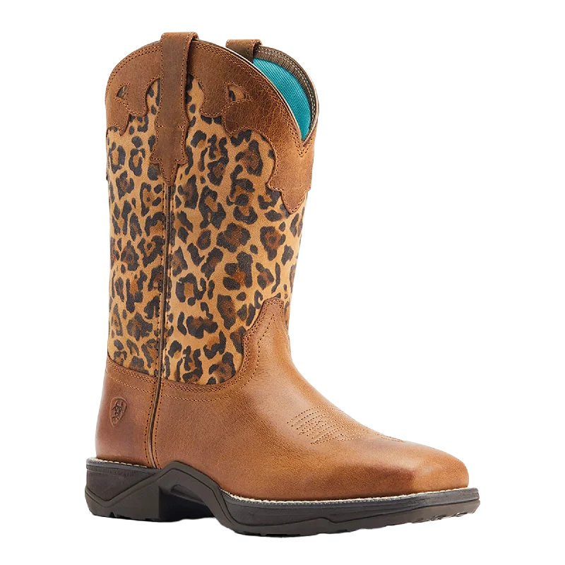 Men's shock - absorbing work & safety boots for long - hours standingAriat Ladies Anthem Savanna Tortuga & Leopard Print Tan Boots 10044410