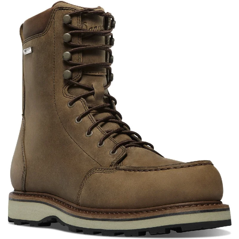 Men's work & safety boots with a toe cap made of aluminum alloyDanner Men's Cedar River 8" Moc Toe WP Hunt Work Boot -Brown- 14304