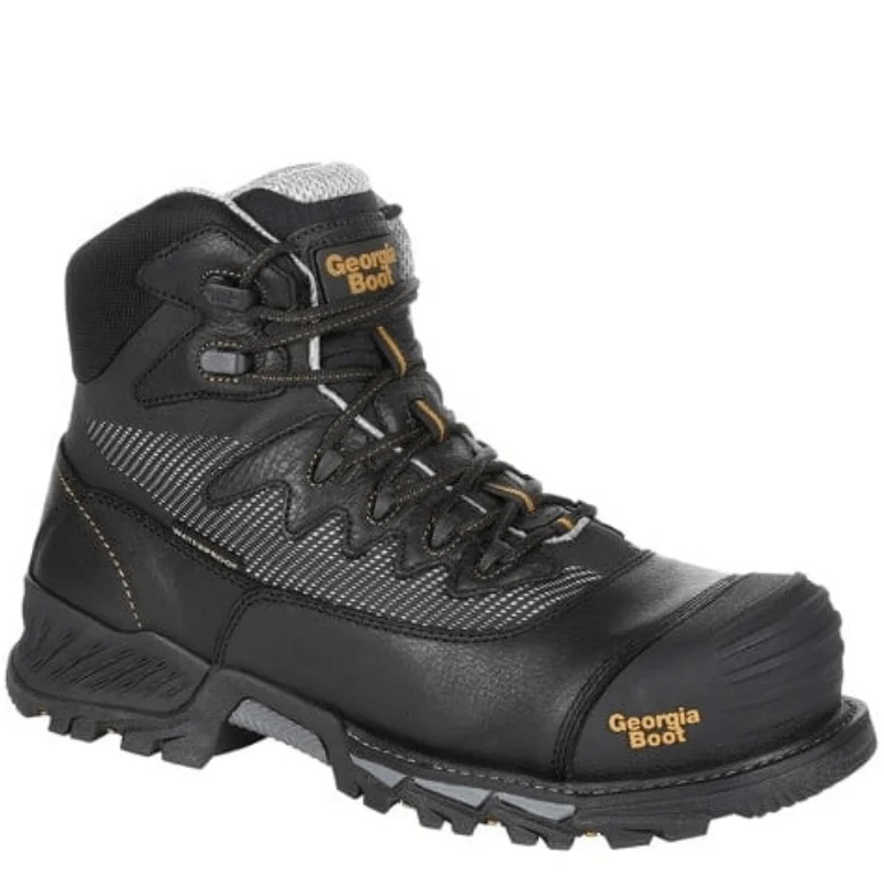 Men's chemical - resistant work & safety boots for laboratory useGeorgia Boot Men's Rumbler Black Composite Toe Waterproof Hiker Work Boot GB00311