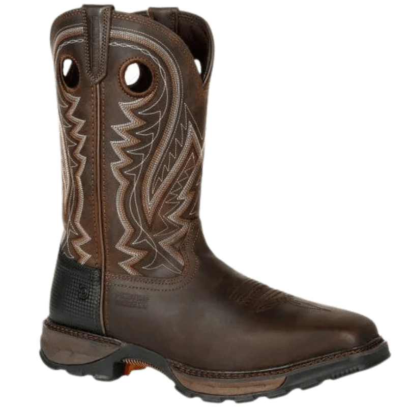 Men's work & safety boots with a cushioned midsole for comfortDurango Maverick Men's Chocolate Brown Steel Toe Western Work Boot DDB0269