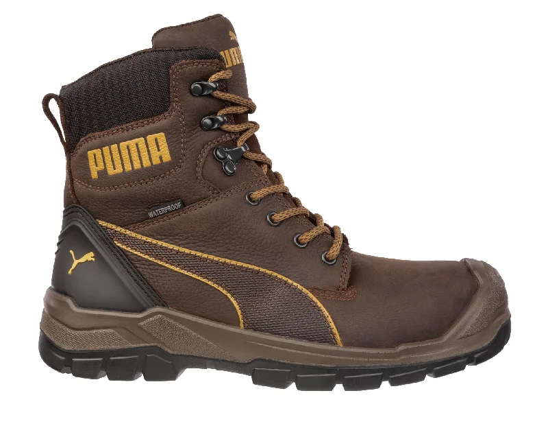 Men's shock - absorbing work & safety boots for long - hours standingPuma 630785 - Men's - 6" Tornado CTX Waterproof EH Composite Toe - Brown/Orange