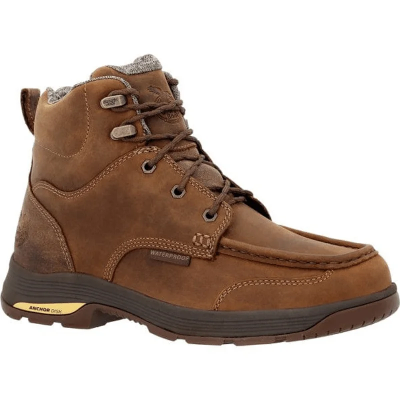 Men's ESD (electro - static discharge) work & safety boots for cleanroom environmentsGeorgia Boot Men's Athens SuperLyte Brown Moc Toe Waterproof Work Boot GB00547