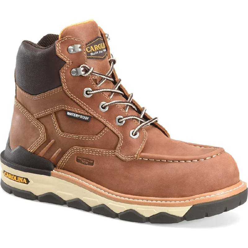 Men's insulated work & safety boots for cold - climate workCarolina Men's Guardian 6" WP Comp Toe Wedge Work Boot - Brown - CA7834