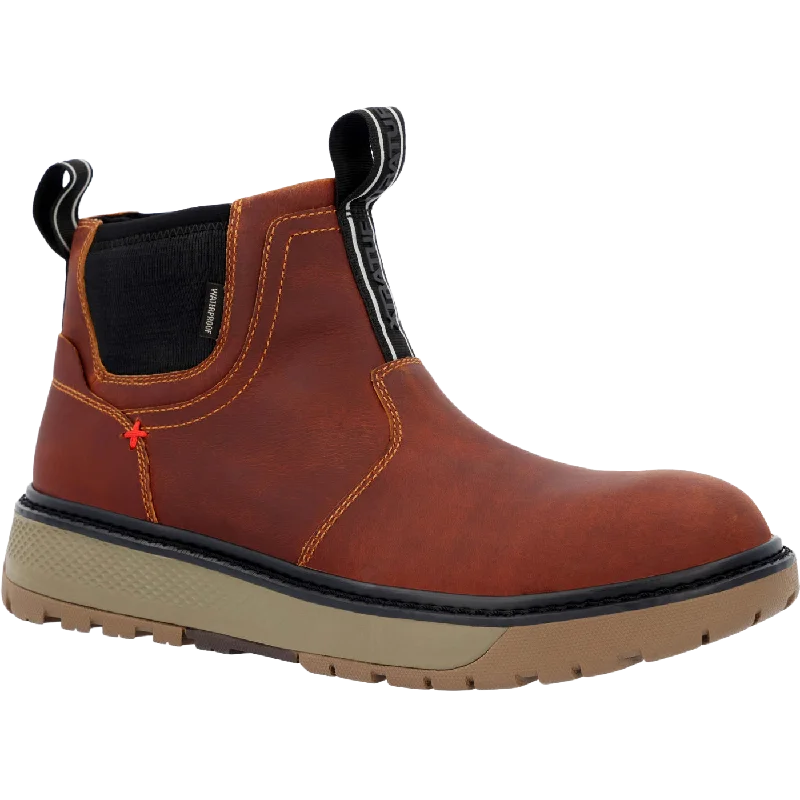 Men's insulated work & safety boots for cold - climate workXTRATUF® Men's Bristol Bay Leather Chelsea Cathay Spice Boots XBC700