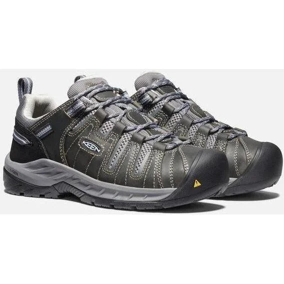 Men's work & safety boots with a breathable waterproof membrane like Gore - TexKeen Utility Women's Flint II Soft Toe Work Shoe - Grey - 1023253