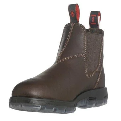 Men's work & safety boots with a reflective strip for low - light visibilityRedBack GREAT BARRIER Puma Brown Aquapel UNPU