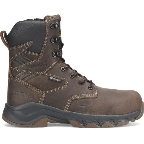 Men's work & safety boots with a gusseted tongue to keep out debrisCarolina Men's Subframe 8" Comp Toe WP Insulated Work Boot -Brown- CA5555