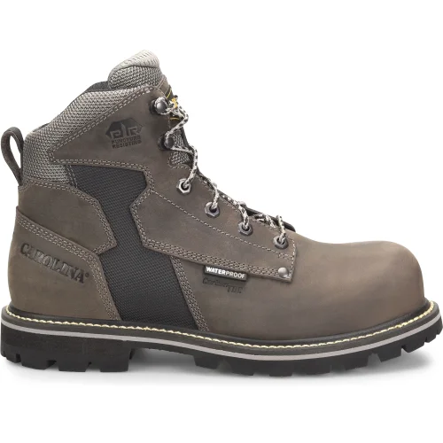 Men's metatarsal guard work & safety boots for heavy - duty tasksCarolina Men's I-Beam 6" Comp Toe WP PR Work Boot - Gray - CA7540