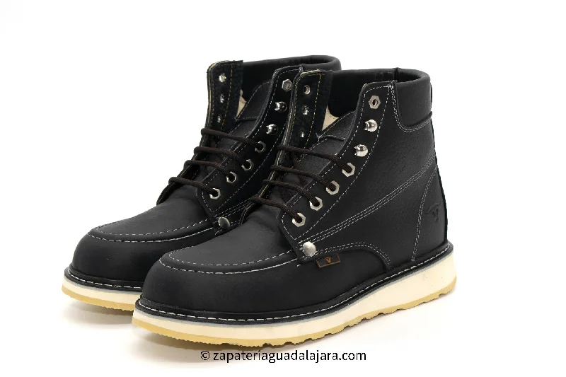 Men's insulated work & safety boots for cold - climate workHB80105 BLACK MOC TOE WORK BOOT