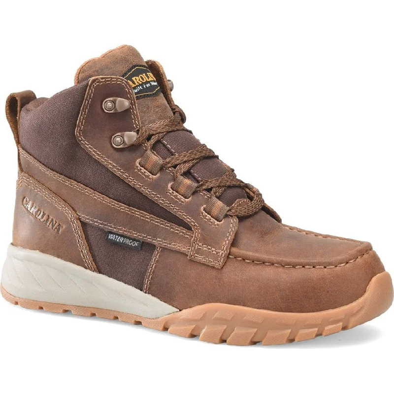 Men's high - ankle support work & safety boots for construction sitesCarolina Men's Challenge 6" WP Comp Toe Hiker Work Boot - Brown - CA5593