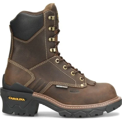 Men's work & safety boots with a cushioned midsole for comfortCarolina Men's Cardinal 8" Comp Toe WP Slip Resist Work Boot -Brown- CA7837