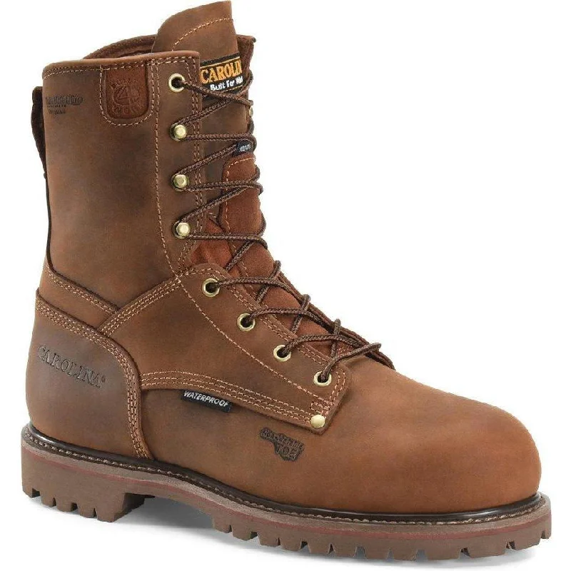 Men's electrical - hazard resistant work & safety boots with composite toeCarolina Men's 28 Series 8" Composite Toe Insulated Work Boot - Brown- CA9528