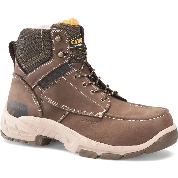 Men's ESD (electro - static discharge) work & safety boots for cleanroom environmentsCarolina Men's Duke 6" CT Waterproof Slip Resist Work Boot -Brown- CA5544