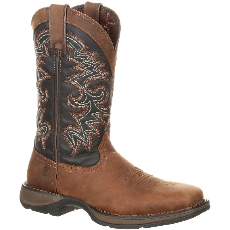 Men's shock - absorbing work & safety boots for long - hours standingDurango Men's Rebel 12" Square Toe Pull-On Western Boot Chocolate DDB0135