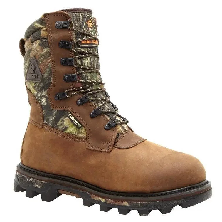 Men's work & safety boots with a removable insole for easy cleaningRocky Arctic Bearclaw 1400G Insulated 8” Waterproof Men's Hunting Boot 9455