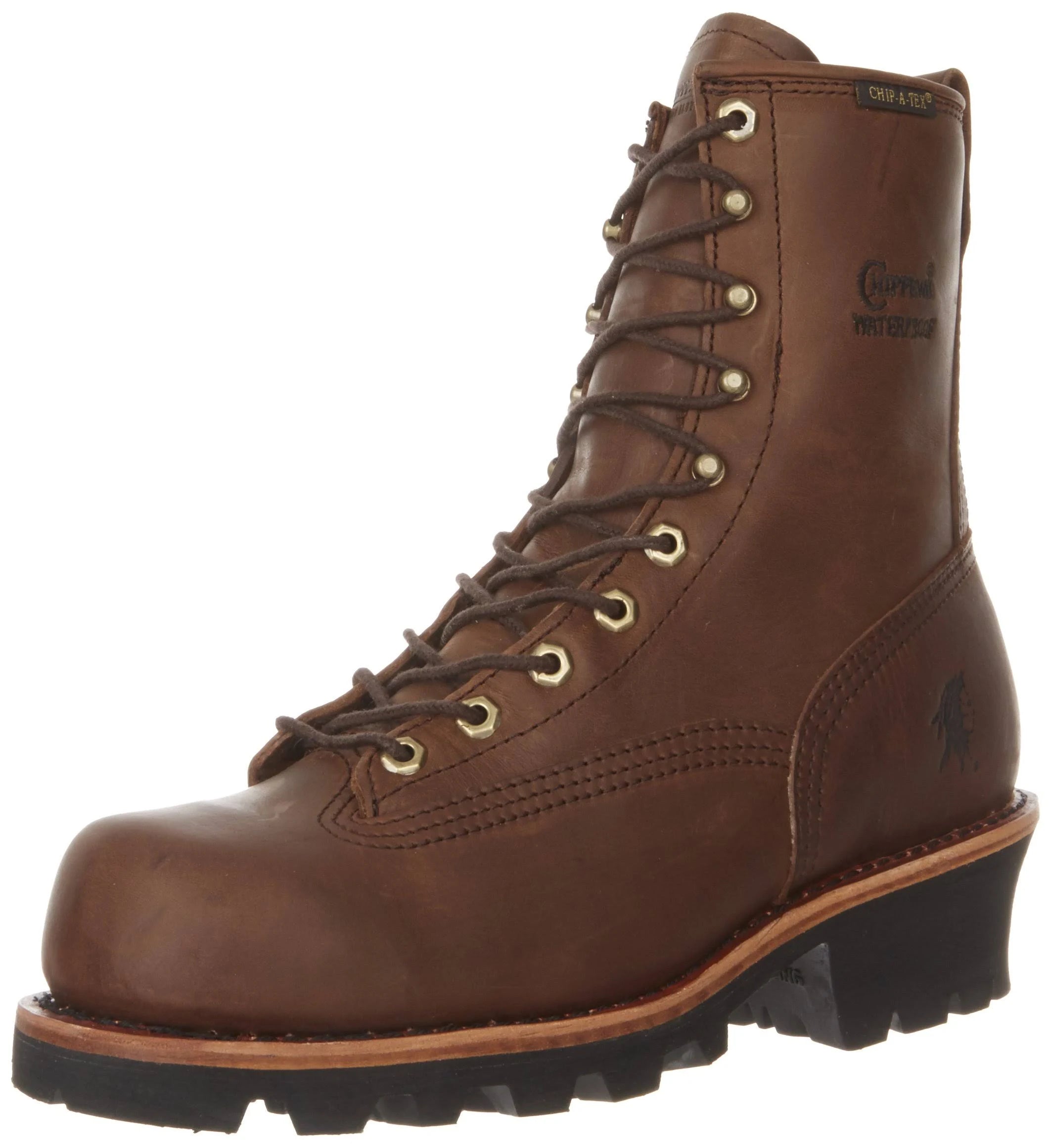 Men's work & safety boots with a gusseted tongue to keep out debrisChippewa Soft Toe Logger Work Boot