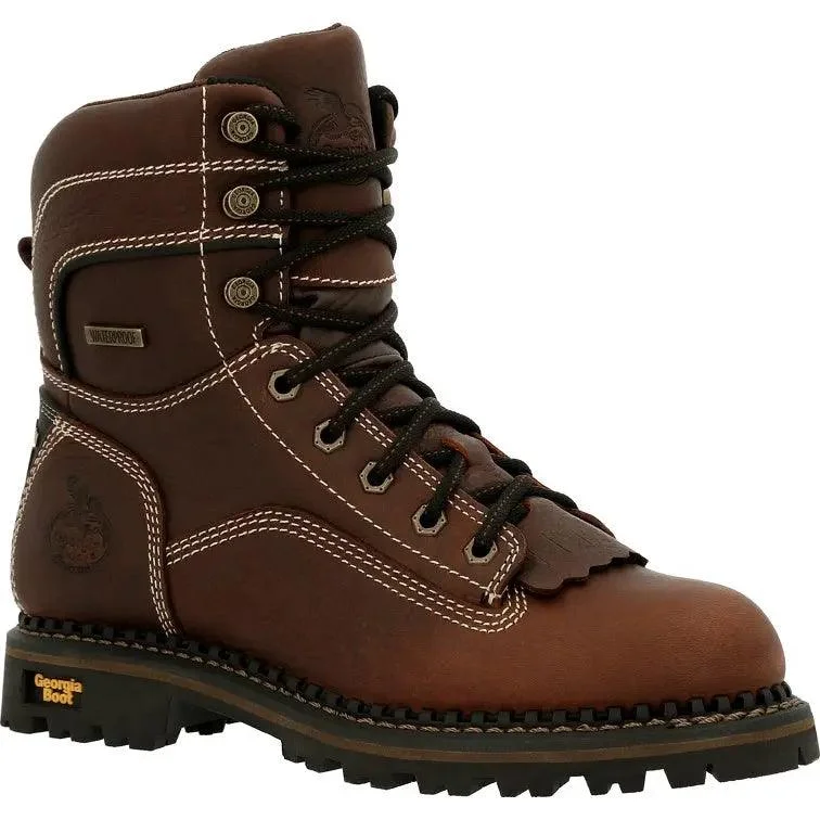 Men's work & safety boots with a removable insole for easy cleaningGeorgia Boot Women’s Waterproof Low Heel Logger Boot GB00427