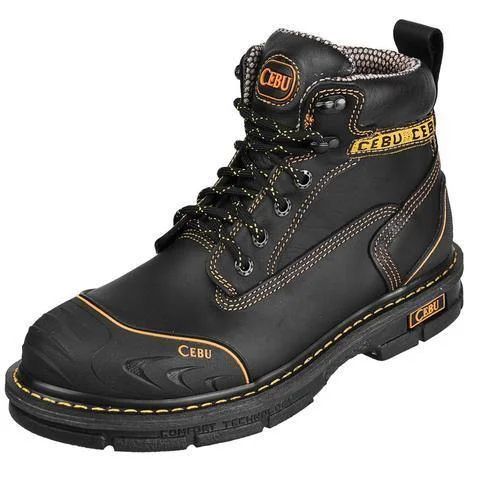 Men's work & safety boots with a breathable waterproof membrane like Gore - TexCEBU BORCESHARK 6" BLACK