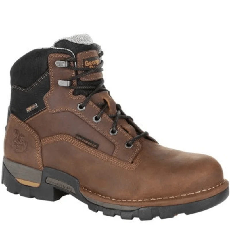 Men's ESD (electro - static discharge) work & safety boots for cleanroom environmentsGeorgia Boot Men's Eagle One Brown Round Toe Waterproof Work Boot GB00312