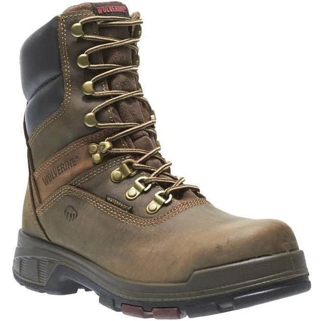 Men's puncture - resistant work & safety boots with Kevlar soleWolverine Men's Cabor EPX 8" Comp Toe WP Work Boot - Brown - W10316