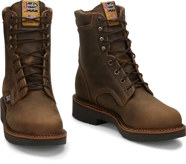 Men's electrical - hazard resistant work & safety boots with composite toeJustin J-Max 8" Work Boot