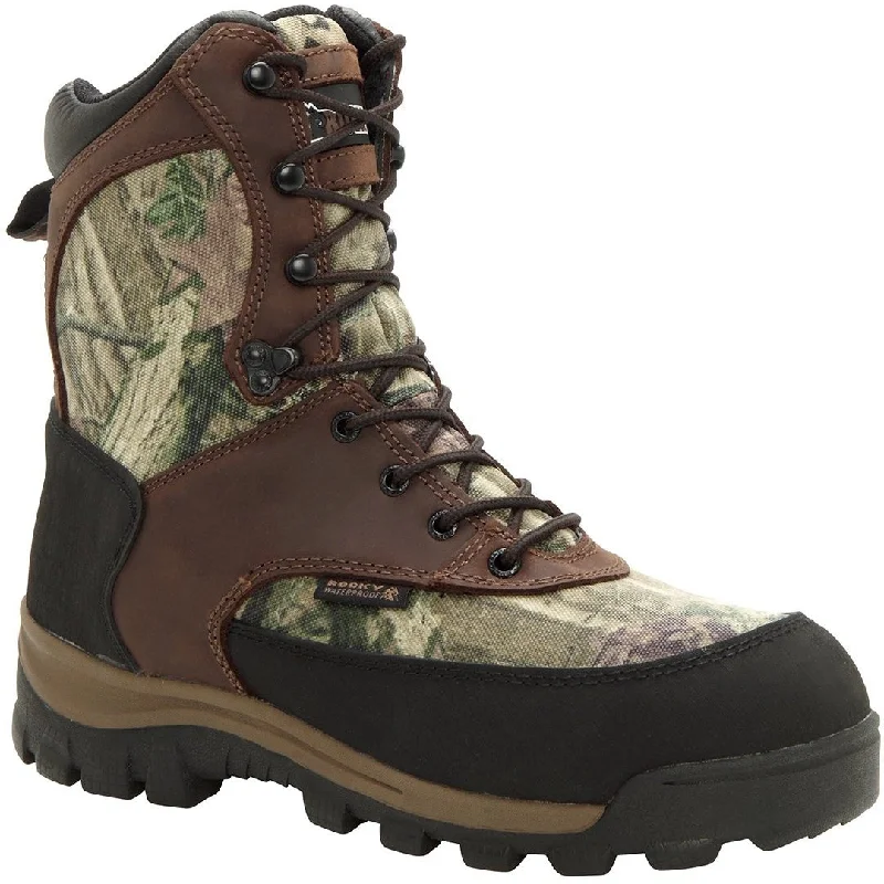 Men's slip - resistant work & safety boots for oily surfacesRocky Men's Core 8" WP 800G Thinsulate Hunt Boot - Mossy Oak - FQ0004755