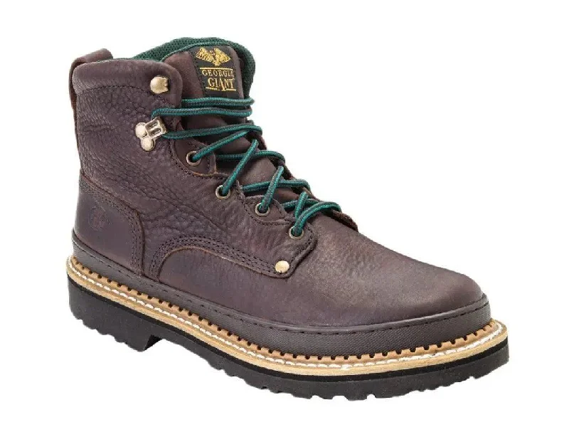 Men's water - repellent leather work & safety boots for outdoor workGeorgia Giant Steel Toe Mens Lacer Work Boots G6374