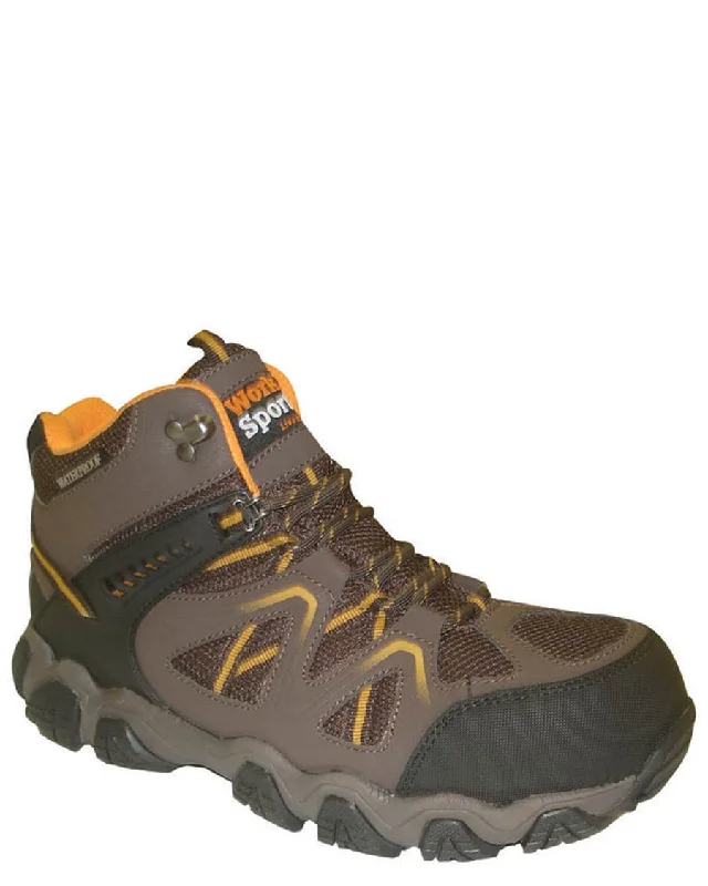 Men's work & safety boots with a padded collar for ankle comfortMens Work N Sport H20 Steel-Toe Hiker Shoes