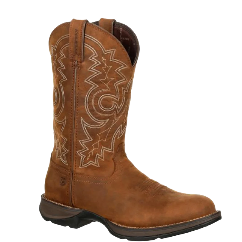 Men's work & safety boots with a reinforced heel counter for stabilityDurango® Men's 12" Western Coyote Brown Waterproof Boots DDB0163