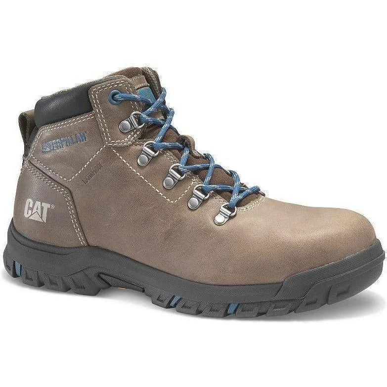 Men's waterproof steel - toe work & safety boots for wet environmentsCAT Womens Mae Steel Toe Waterproof Work Shoe - Brown - P91012