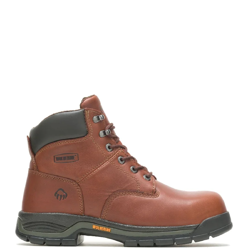 Men's work & safety boots with a quick - lace system for easy on and offHarrison 6 Inch Steel-Toe Work Boot Brown