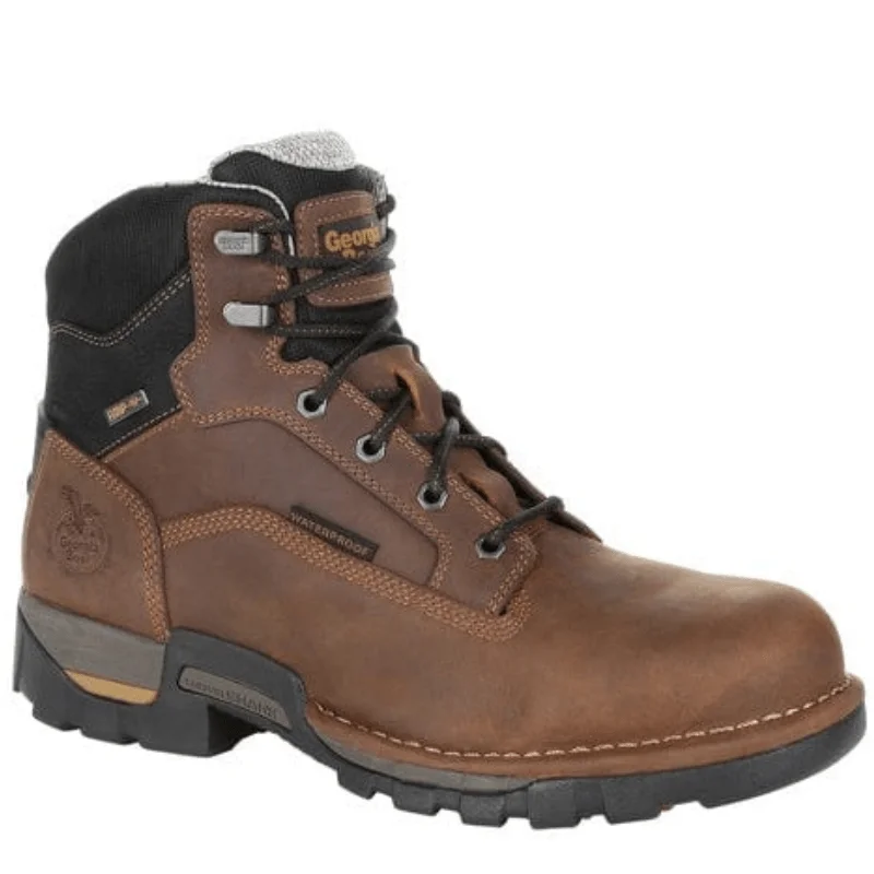 Men's work & safety boots with a cushioned midsole for comfortGeorgia Boot Men's Eagle One Brown Steel Toe Waterproof Work Boot GB00313