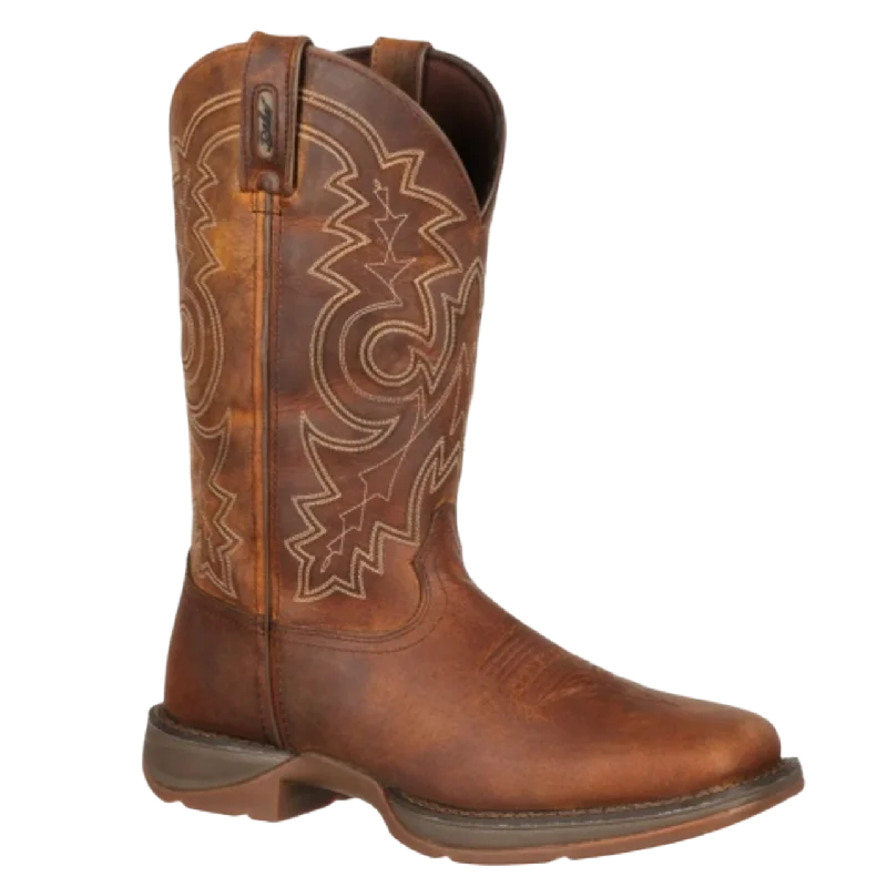 Men's work & safety boots with a removable insole for easy cleaningDurango® Men's Rebel™ 12" Brown Western Square Toe Boots DB4443