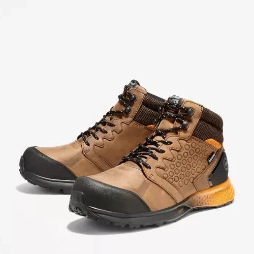 Men's work & safety boots with a quick - lace system for easy on and offTimberland Pro Reaxion Composite Toe Waterproof Work Shoe