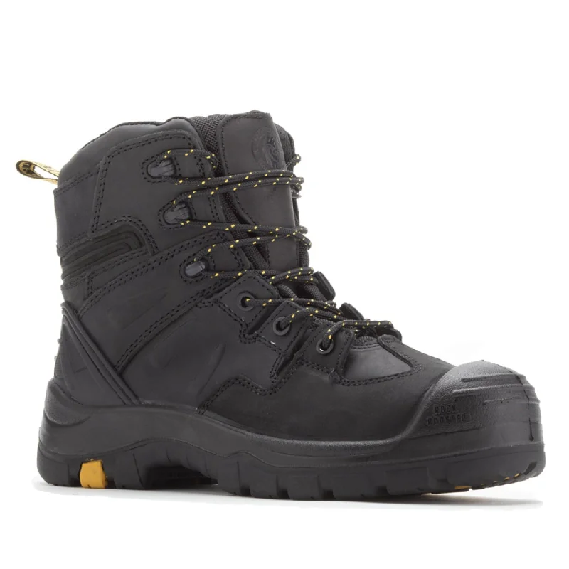 Men's insulated work & safety boots for cold - climate workROCKROOSTER Woodland Black 6 inch Composite Toe Leather Work Boots AK609