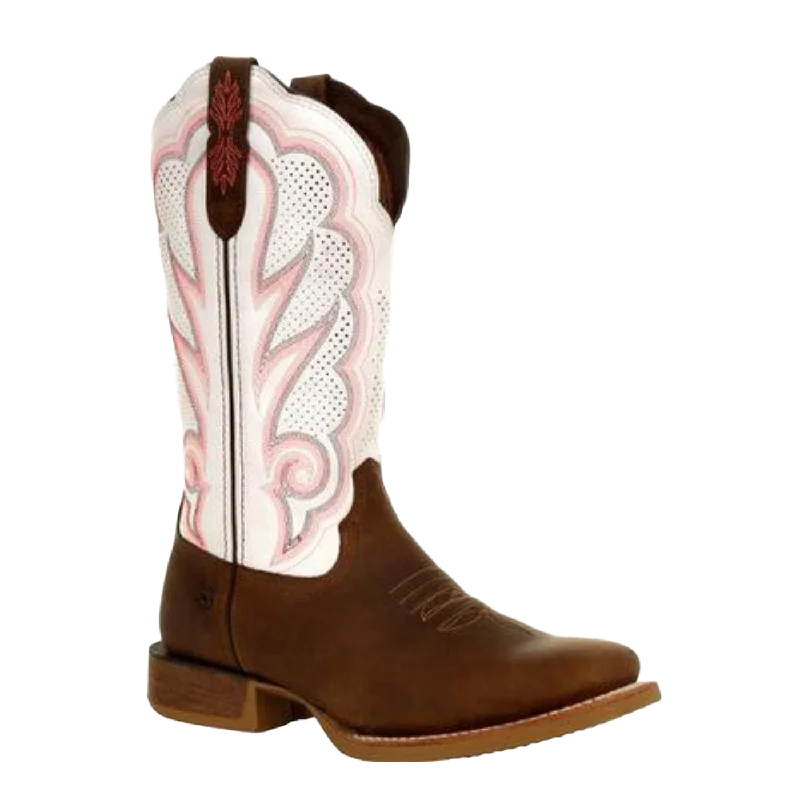 Men's work & safety boots with a removable insole for easy cleaningDurango® Ladies Rebel PRO™ Trail Brown & White Western Boot DRD0392