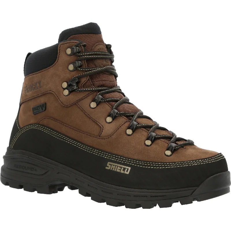 Men's chemical - resistant work & safety boots for laboratory useRocky Men's MTN Stalker Pro 6" WP Hiker Mountain Boot- Brown - RKS0527