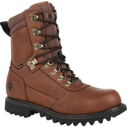 Men's waterproof steel - toe work & safety boots for wet environmentsRocky Men's Ranger 8" Waterproof Hunt Boot - Brown - RKS0437