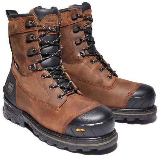 Men's work & safety boots with a reinforced heel counter for stabilityTimberland Pro Men's Boondock HD 8" Comp Toe WP Work Boot- TB1A29TG214