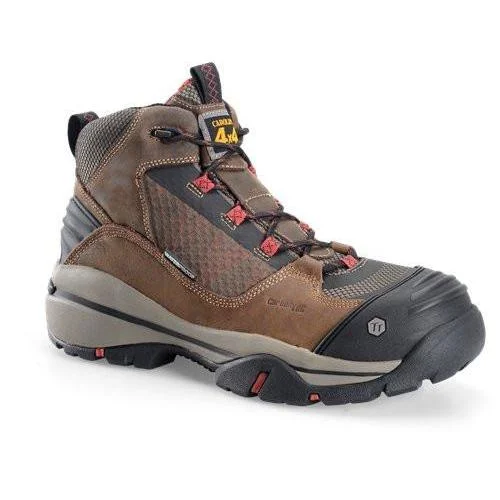 Men's slip - resistant work & safety boots for oily surfacesCarolina Men's EXT 5" Carbon Toe Waterproof Hiker Work Shoe - CA4551