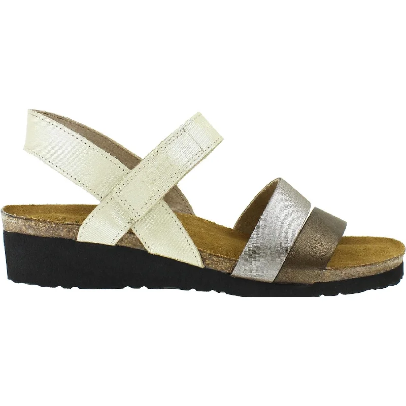 Men's sandals with a flexible sole for easy movementWomen's Naot Kayla Gold/Silver/Grecian Gold Leather