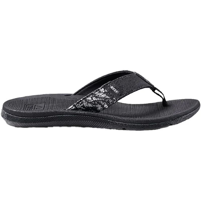 Men's sandals with a buckle closureWomen's Reef Santa Ana Black/White Synthetic