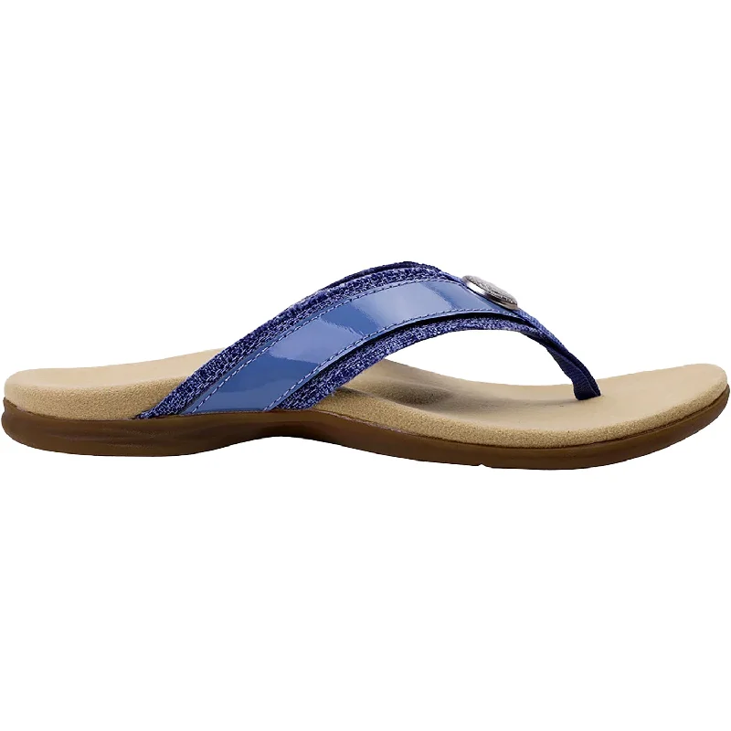 Men's sandals with a rubber sole for tractionWomen's Spenco Sutton Flip Niagra Blue Leather