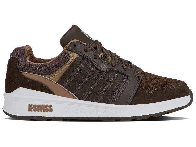 Men's black canvas sneakers with a red sole09079-227-M | RIVAL TRAINER T | CHOCOLATE BROWN/TOASTED COCONUT