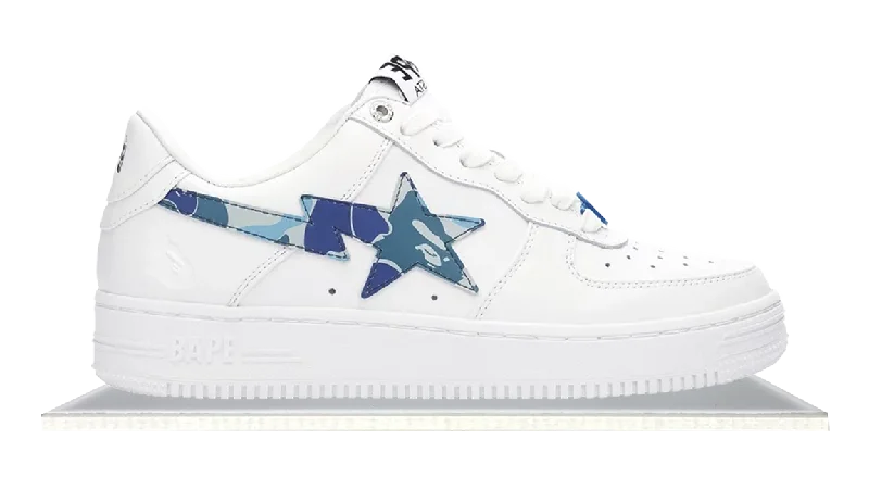 Men's hiking sneakers with a high - traction soleBape Sta Camo White Blue