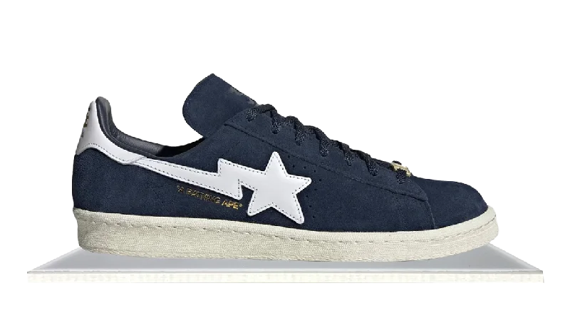 Men's tennis sneakers with a non - slip outsoleAdidas Campus 80s Bape Collegiate Navy