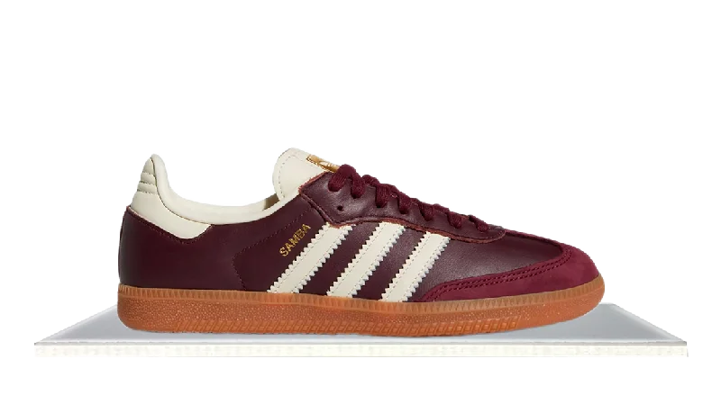 Men's hiking sneakers with a high - traction soleAdidas Samba Maroon Bordeaux Cream