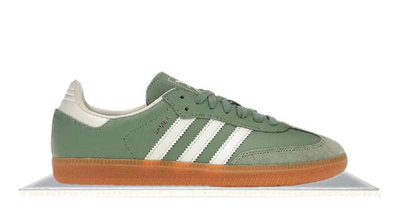 Men's leather - and - mesh combination sneakers for style and functionAdidas Samba Silver Green