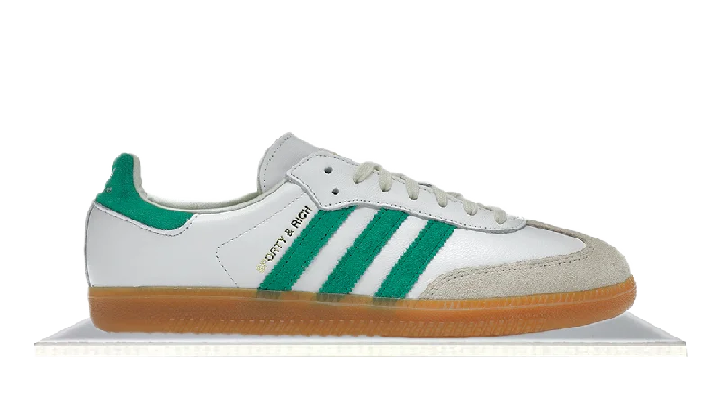 Men's affordable yet stylish sneakers for everyday wearAdidas Samba x Sporty & Rich White Green