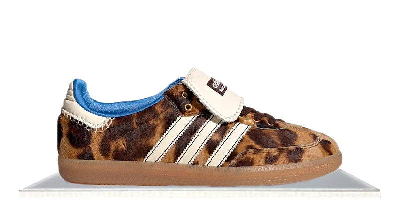 Men's leather - and - mesh combination sneakers for style and functionAdidas Samba Pony Wales Bonner Leopard